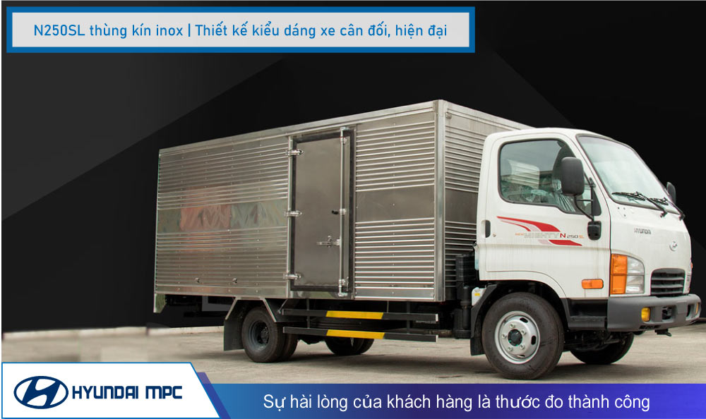 Xe tải Hyundai Mighty N250SL thùng kín inox 2T - 2.5T